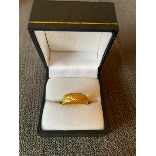 198 - 22ct Gold Wedding Band Ring - 4.55g weight, size N