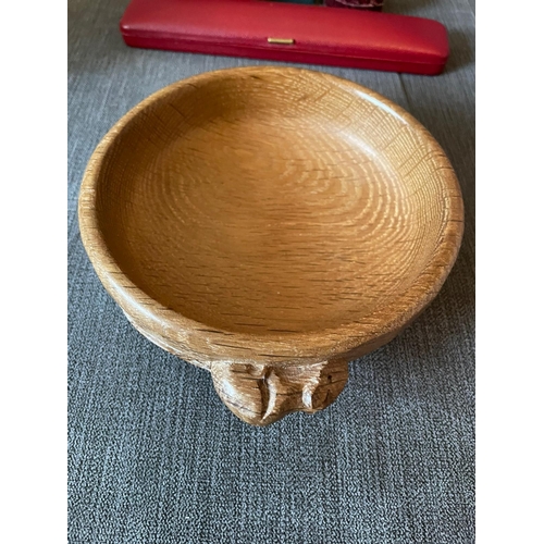 31a - Mouseman (Robert Thompson) Yorkshire Oak Wooden Bowl