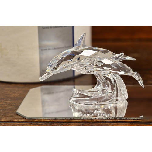 50d - Swarovski Boxed SCS Swarovski Collector's Dolphin Mother & Son, with all inserts/foam/boxes and in V... 