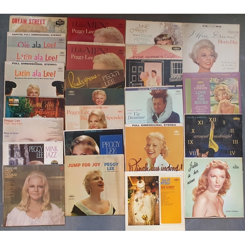 74b - 51 Vinyl LPs Records in American pressings (different artwork) by Peggy Lee, Julie London, Frank Sin... 