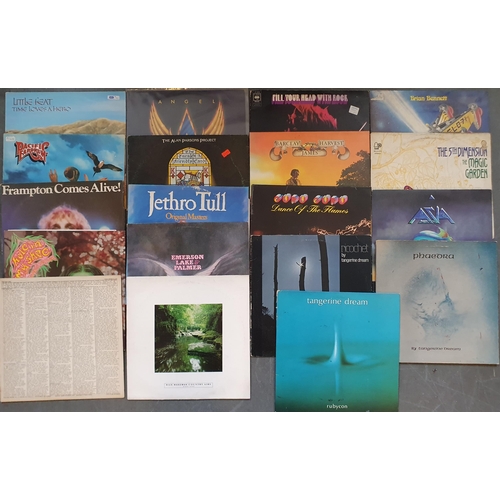 74e - 19 Vinyl LPs Records by Prop Rock artists incl Little Feat, Faust, Tangerine Dream etc