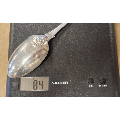 82d - Silver Antique Chester George Lowe Large Dessert Spoon - 84g