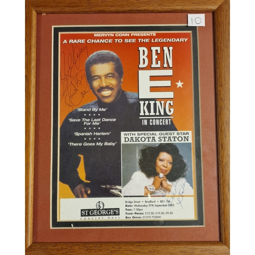 10 - Assorted Signed Music Memorabilia Photos inc Cilla Black, Ben E King, Bobby Vee, Eden Kane + Empire ... 