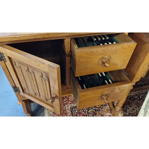 110 - Royal Oak (Grassington) Light Oak Cutlery Cabinet - 76cm high