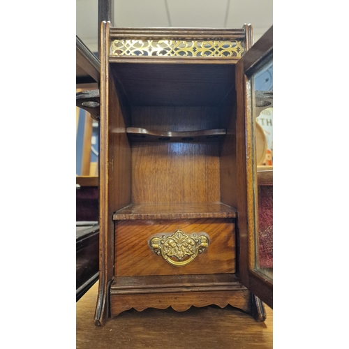 118 - Vintage Oak Smoker's Cabinet - 32cm high