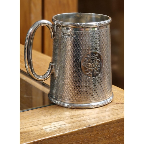 155 - Vintage Sterling Silver Walker & Hall Tankard - 142.7g