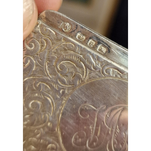 156 - 1898 Antique Silver (Birmingham) Card Holder - 64g