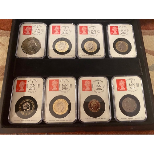 166 - 2016 Datestamp United Kingdom Specimen Coin Currency Set - Exc Condition