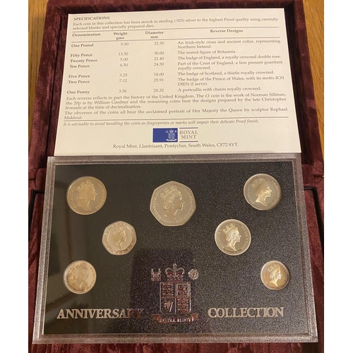 183 - Royal Mint Silver Proof 1996 Anniversary Collection - approx 49g total