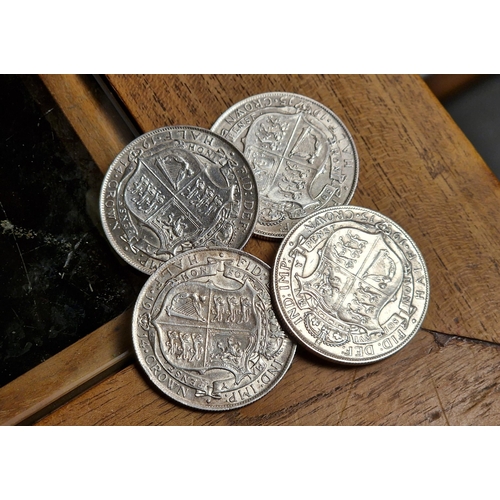 184 - VGC/Ex Half Crown Coin Quartet - 1914 and 1915's - 56.5g total