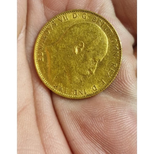 188 - 22ct Gold 1910 Full Sovereign Coin