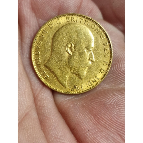 190 - 22ct Gold 1907 Full Sovereign Coin