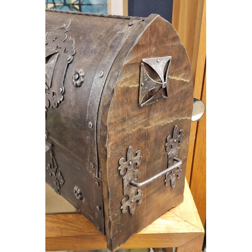 24 - Gothic Style Vintage French Wine Holder Box - 14.75x14 inches