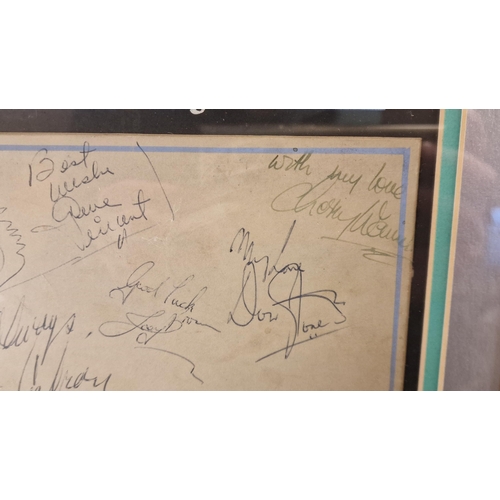 3 - Signed Pop Music Memorabilia from 1959-1960 show 'Boy Meets Girls' inc autographs to include Billy F... 