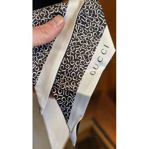 40 - Gucci & Dior Pair of Designer Ladies Neck Ties/Scarves - each approx 38 inches long