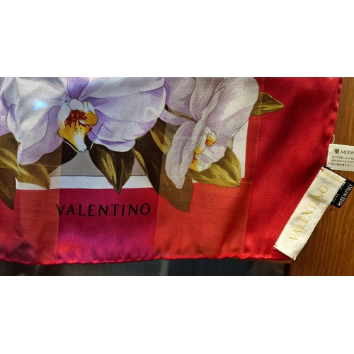 45 - Valentino Ladies Designer Silk Scarf - 34 inches square