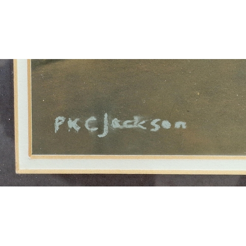 58 - Peter Kenneth Cowley Jackson (1930-2006), Bronte Parsonage Framed Pastel - 74x59cm inc frame - all p... 