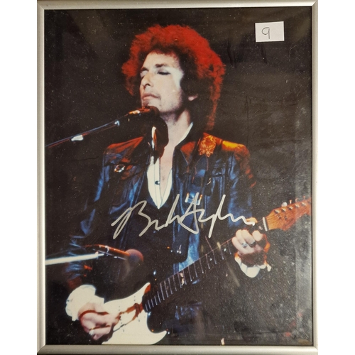 9 - Assorted Signed Music Memorabilia Photos inc Bob Dylan, Chet Atkins, Dolly Parton, Jerry Reed, Carl ... 