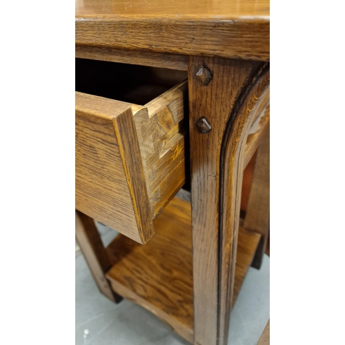 119i - Oak Single Drawer Side Table