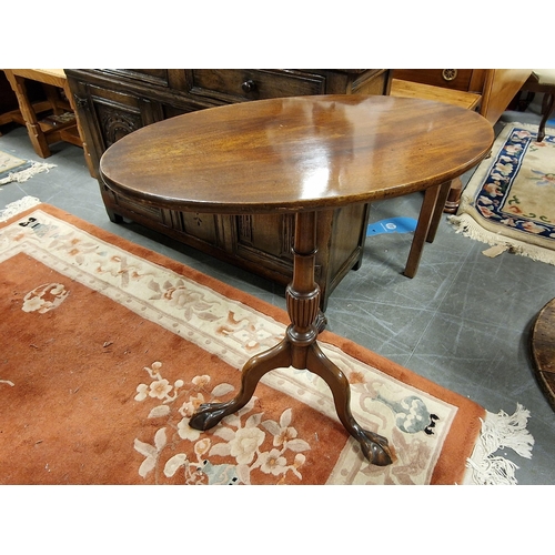 119p - Antique Ball & Claw Footed Hall Table