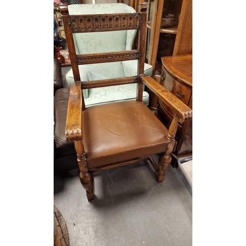 119s - Antique Gentlemen's Hall Chair