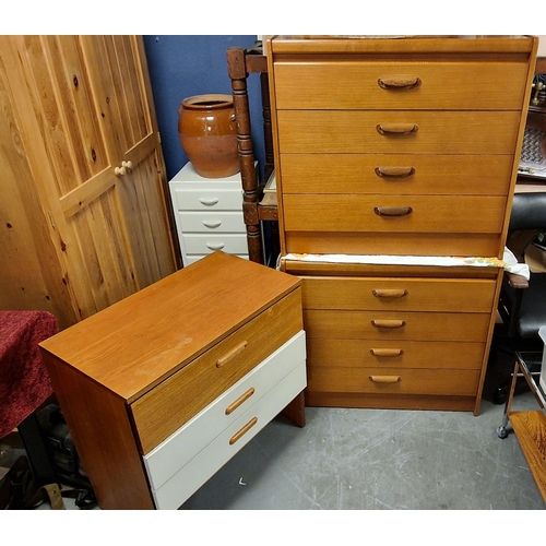 119v - Mid-Century Schreiber or MacIntosh Style Trio of Drawers Sets