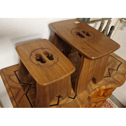 103 - Yorkshire Oak Pair of Stools