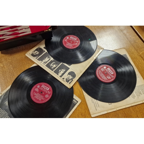 106 - Rolling Stones Trio of Original Pressing Red Decca LP Vinyl Records