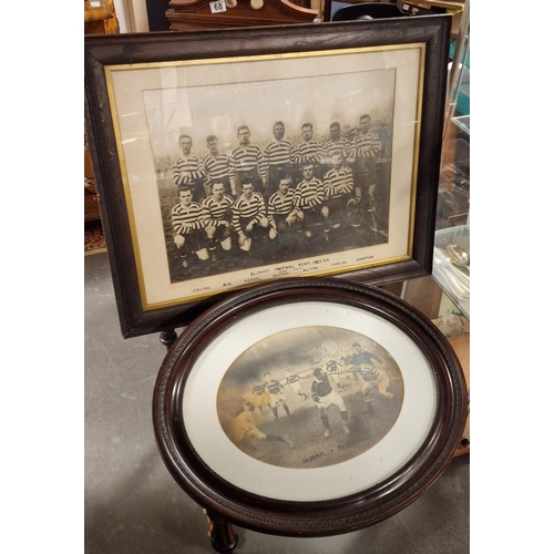 106j - 1920's Oldham Rugby Football Team Pair of Framed Match and Matchday Photos - Sporting Memorabilia In... 