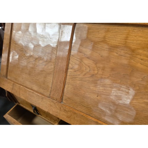 Acornman Yorkshire Oak Bureau, 1.06m high, by 76x45cm, Mouseman Robert ...