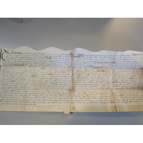 27 - EIGHT 17th & 18th Century Indentures from the UK being very large vellum type documents folded  incl... 