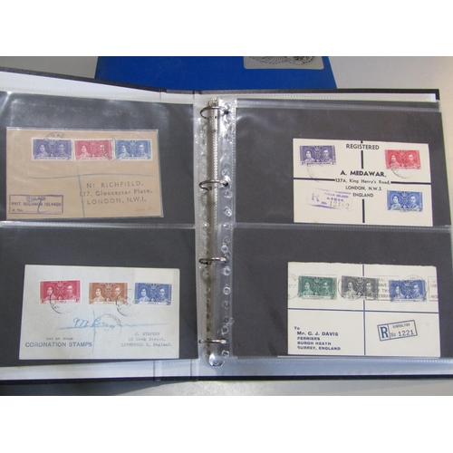 29 - 1937 Coronation collection of First Day Covers mainly plain or registered to UK bearing full set tie... 