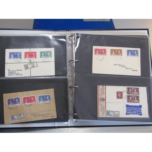 29 - 1937 Coronation collection of First Day Covers mainly plain or registered to UK bearing full set tie... 