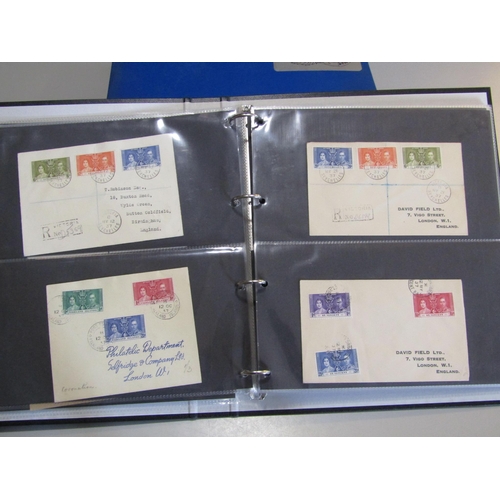 29 - 1937 Coronation collection of First Day Covers mainly plain or registered to UK bearing full set tie... 