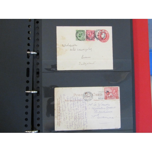 473 - KINGS: Jumbled ranges on Hagners in a binder includes 1908 EDVII 1d embossed P/S env uprated with 3 ... 