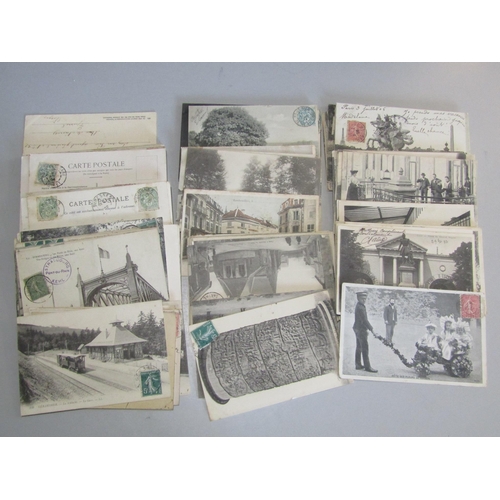 54 - FRANCE: An extensive used assembly in a shoebox from an original correspondence of circa 1900-1920 P... 