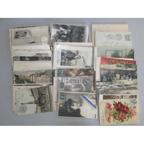 54 - FRANCE: An extensive used assembly in a shoebox from an original correspondence of circa 1900-1920 P... 