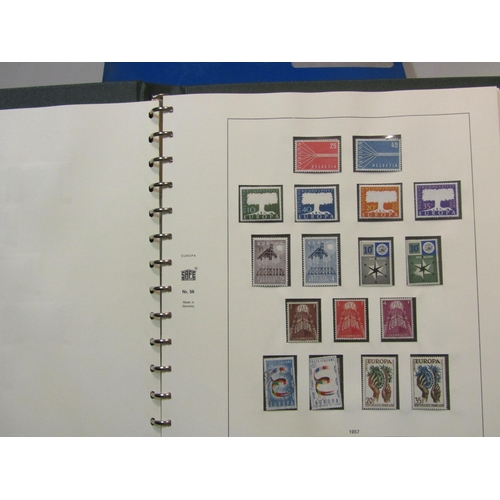 60 - EUROPA - Extensive collection in hingeless printed SAFE album well filled includes key sets 1956 iss... 