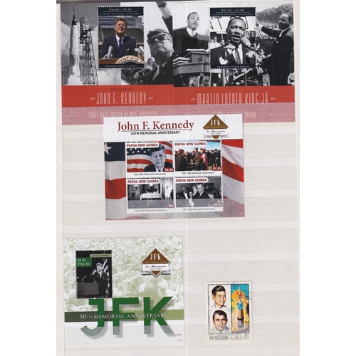 61 - JOHN F KENNEDY - An extensive collection in eighteen large binders and stockbooks containing an enor... 