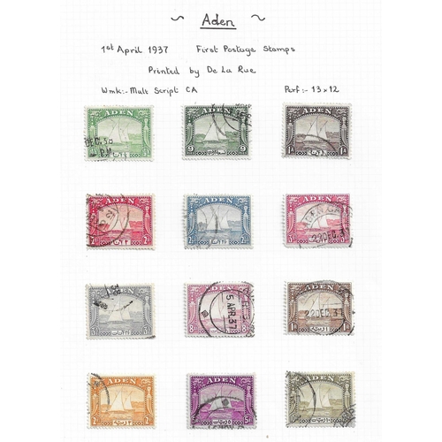 65 - AND STATES - 1937-1952 Mint and mainly used collection arranged by printings on leaves STC £1380 wit... 