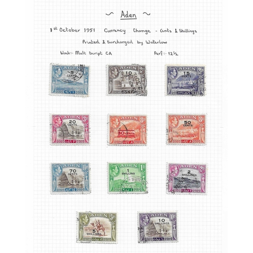 65 - AND STATES - 1937-1952 Mint and mainly used collection arranged by printings on leaves STC £1380 wit... 