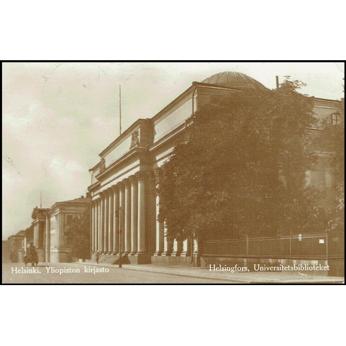 136 - FINLAND - 1930 (24 Sept) Zeppelin flight postcard from Helsinki to Denmark carried on the Graf Zeppe... 