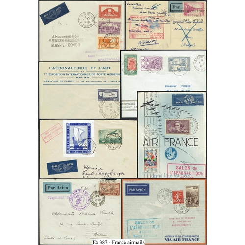 143 - FRANCE - 1937-1960 Airmails lovely collection of first flight, special event or other airmail covers... 