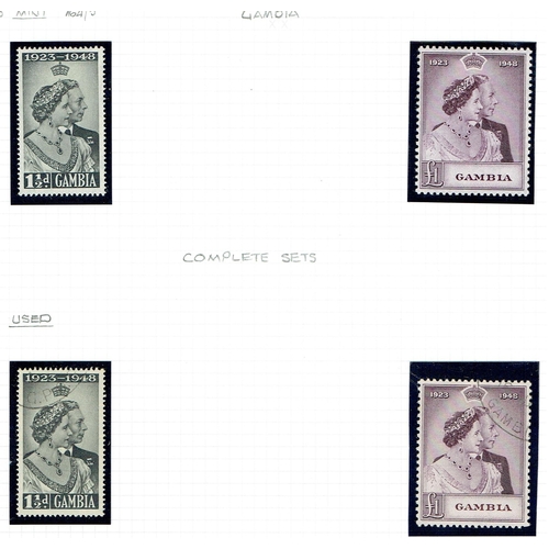 172 - GAMBIA - 1937-1949 Collection neatly arranged on leaves including 1938 set to 10s mint (Cat £170), 1... 