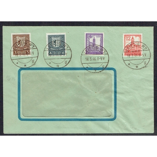 193 - GERMANY - ZONES - Soviet Zone: West Saxony; 1946 (18 Mar) Michel Watermark 1.X set of four fine used... 