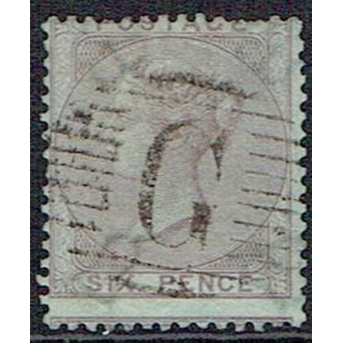 209 - GIBRALTAR - GB Used in:  1856 6d lilac on blued paper with fine strike of G cancel. Fine and scarce,... 