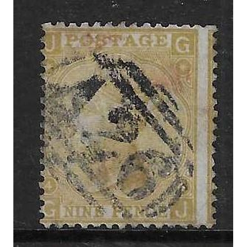 214 - GIBRALTAR - GB Used in:  1867 9d straw plate 4; heavy used with good strike of A26 cancel with good ... 