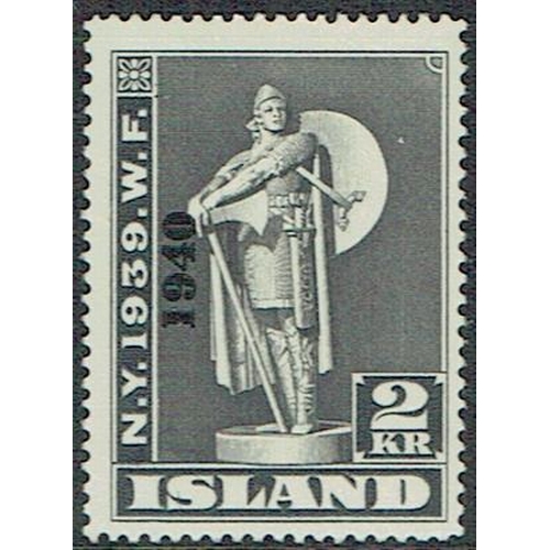 240 - ICELAND - 1940 New York World's Fair 1940 overprint complete set of 4 unmounted mint, fresh, Facit 2... 