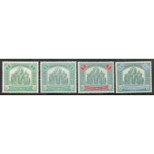 283 - MALAYAN STATES - FMS: 1904-22 Mint collection of 30 values 1c to $5, mainly hinged mint, mostly fres... 