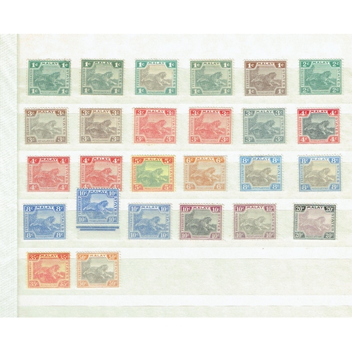 283 - MALAYAN STATES - FMS: 1904-22 Mint collection of 30 values 1c to $5, mainly hinged mint, mostly fres... 